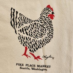 Pike Place Market Tea Towel--Hen